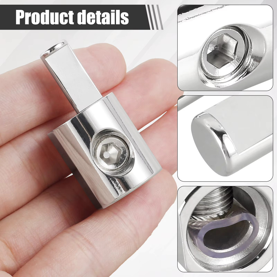 Everso 2er-Set Auto Audio Stromkabel-Adapter von 1/0 Gauge auf 0 Gauge aus reinem Kupfer in Silber - Bild 5