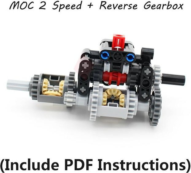Wucifang Bags MOC High-tech Mehrgang-Motor-Getriebe-Set Bausteine, Schwarz, ab 6 Jahren - Bild 1