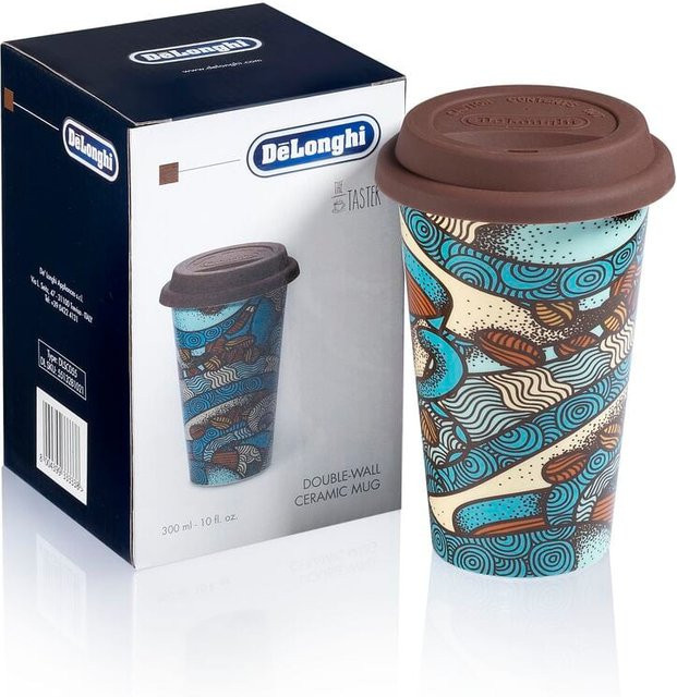 De'Longhi Doppelwandiger Keramikbecher DLSC055, Multicolour, 300 ml - Bild 1