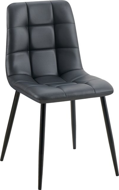 CLP Esszimmerstuhl Antibes Polsterstuhl aus Kunstleder mit Steppung in modernem Design, belastbar bis 150 kg - Bild 1