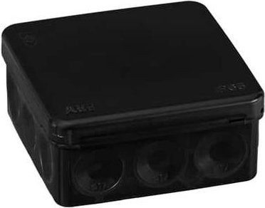 ABB 2TKA140013G1 Abzweigdose aus Kunststoff in Schwarz, B/T/H: 8,6 x 8,6 x 8,6 cm, IP65 - Bild 1