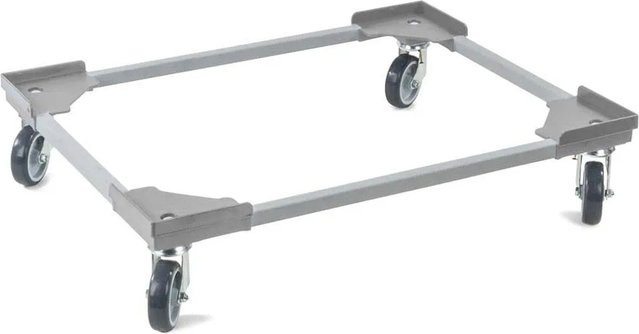 PROREGAL SparSet 12x Profi-Flex Transportroller für Euroboxen 80 x 60 cm, Grau, 4 Lenkrollen, Traglast 300 kg - Bild 1