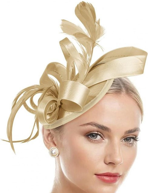 SANWOOD Fascinator Hut Haarreifen, Satin, Damen - Bild 1