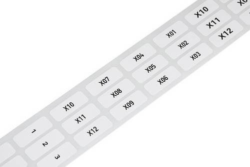 WAGO 210-808 Etiketten für Thermotransferbedruckung in Weiß, 1500 Stück, B: 25 mm, H: 9,5 mm - Bild 1