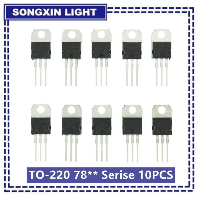 10er Set XIASONGXIN LIGHT IC Set mit LM317T, L78xx, L79xx und IRFZ44N IRF3205 IRF640 IRF740 IRF840 Transistoren in Schwarz - Bild 2