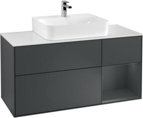 V&B Finion Waschtischunterschrank mit Wandbeleuchtung in Matt, Breite: 120 cm - Bild 1