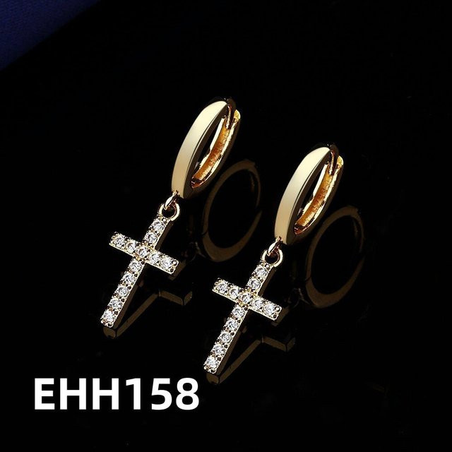 Ohrringe 925 Silber, Gold, Zirkonia, Damen - Bild 1