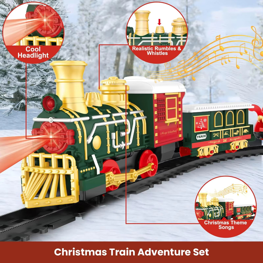 CONUSEA Elektrische Weihnachten Zug Track Spielzeug, mit Musik - Bild 5