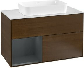 Villeroy & Boch Waschtischunterschrank Finion mit Abdeckplatte in Weiß, B/T: 100 x 50,1 cm - Bild 1