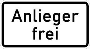 ADCO Zusatzschild 1020-30 Anlieger frei RAL-Gütezeichen Folie RA1 in Weiß, B: 23,1 cm, H: 42 cm - Bild 1