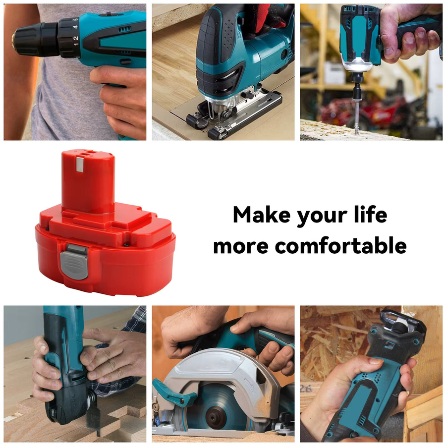 Makita PA18 Ni-MH Akku 18 V 4000 mAh in Rot für Werkzeuge - Bild 5