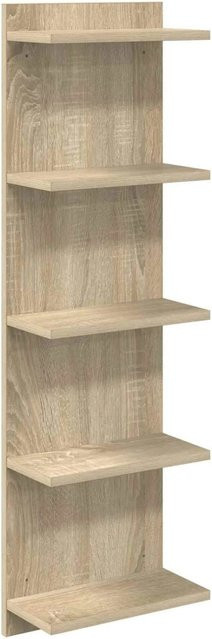 vidaXL Wandregal Sonoma-Eiche in Braun, modern mit Rückwand, B/T/H: 100 x 30 x 15 cm - Bild 1