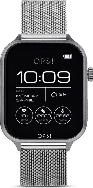 OPS!SMART Smartwatch, Aluminium, Schwarz, 41.5 mm, Unisex - Bild 1