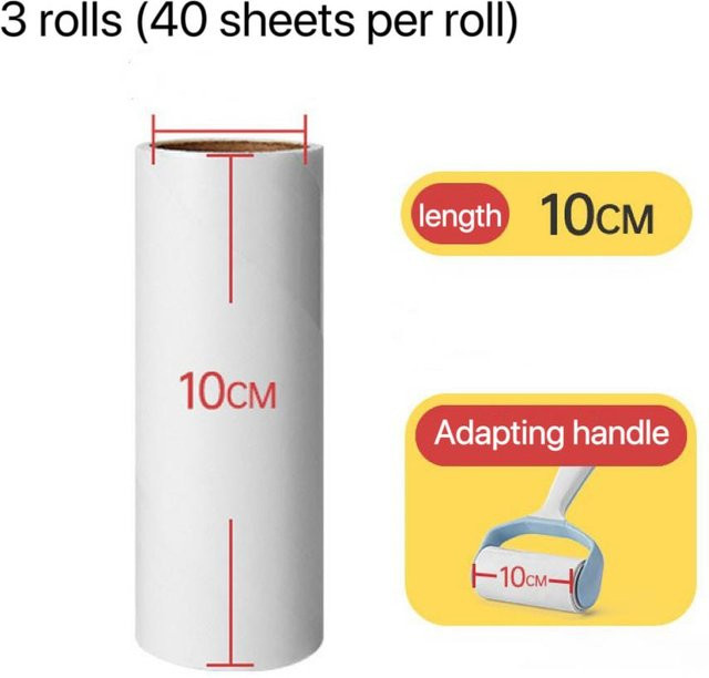 Yiran Furniture Tierhaarentferner mit zerreißbarem Rollenpapier in Gelb zur Reinigung von Kleidung und Teppichen - Bild 1