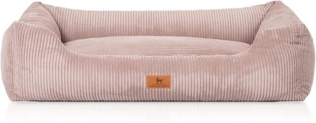 Knuffelwuff Hundebett Olivia aus Cord in Rosa, XL, Breite: 105 cm, Tiefe: 75 cm - Bild 1