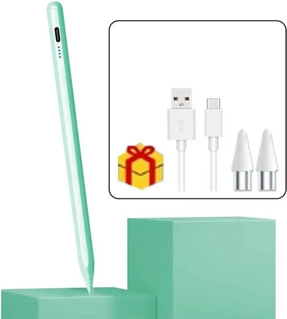 Wiederaufladbarer Stylus-Stift für Samsung Galaxy Tab A9, A9+, S9FE, S9+, S8, S7, S7FE, S6 Lite, A7, A8, A7 Lite mit Neigungssensitivität in Grün - Bild 1