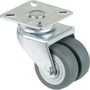 BS Apparaterolle B100.A85.050 Lenkrolle aus Kunststoff in Grau mit Schraubbefestigung und 50 mm Raddurchmesser - Bild 1