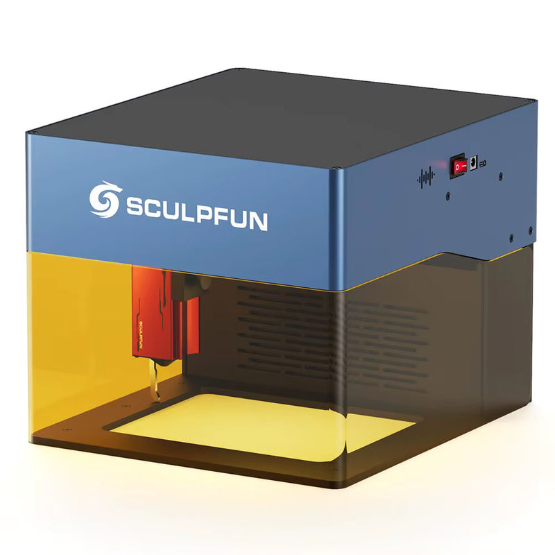 SCULPFUN iCube Pro 5W Lasergravierer mit 0,06 mm Laserspot, 10000 mm/min Gravurgeschwindigkeit, austauschbarer Linse und Rauchfilter, Arbeitsbereich: 130 x 130 mm - Bild 2