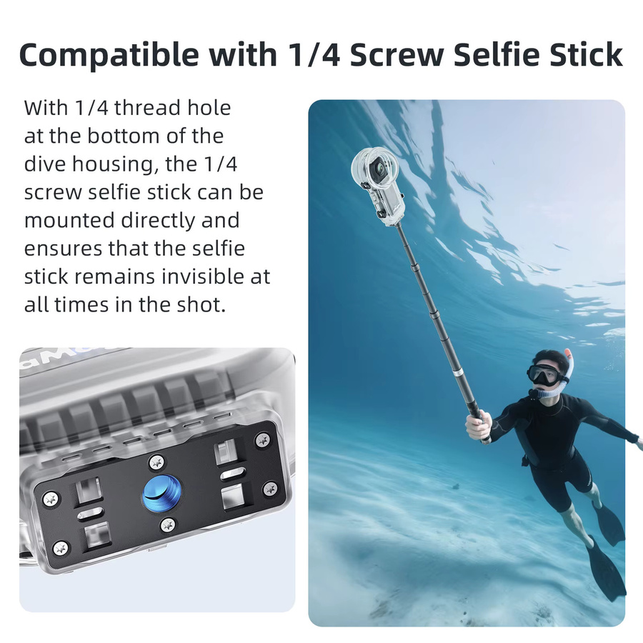 Insta360 Unsichtbares Tauchgehäuse für Insta360 X5 und X4, Wasserdichtes Unterwasser-Gehäuse in Transparent - Bild 5