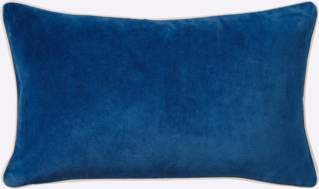 Heine Home Kissenhülle aus Velours in Blau, rechteckig und einfarbig - Bild 1