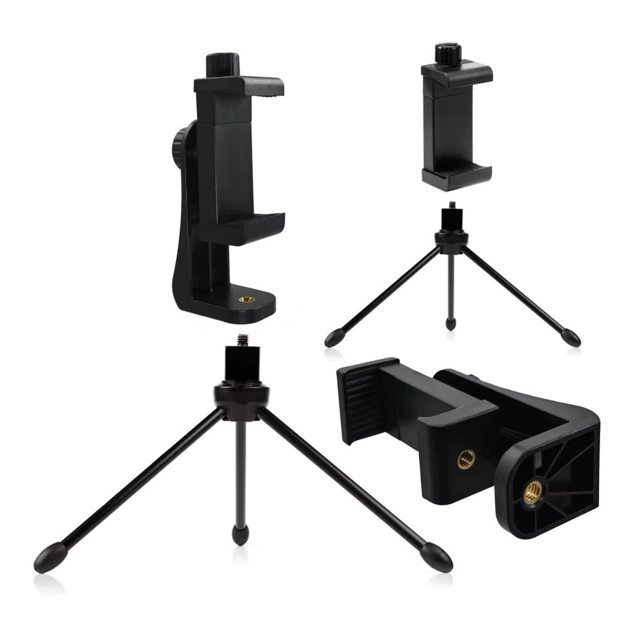AKwing Universelle 360-Grad Stativhalterung für Smartphones in Schwarz mit 1/4-Zoll-Gewinde für iPhone und Samsung - Bild 5