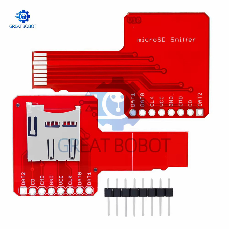 Micro SD Sniffer TF Karten SPI Adapter Board Modul für Arduino in Rot von baishundianzi - Bild 3