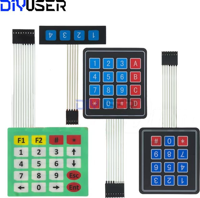 DIYUSER Membranschalter Tastenmatrix-Array DIY-Kit in Multicolor mit 4, 12, 16 oder 20 Tasten - Bild 1