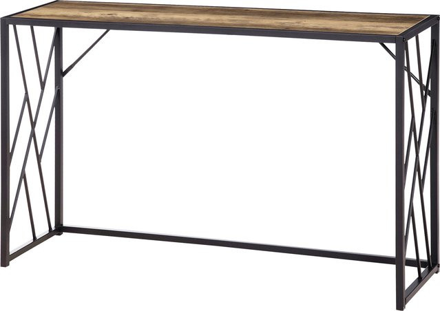 HOMCOM Konsolentisch im Industriestil aus Holz und Stahl in Braun, B/T/H: 120 x 35 x 75 cm - Bild 1