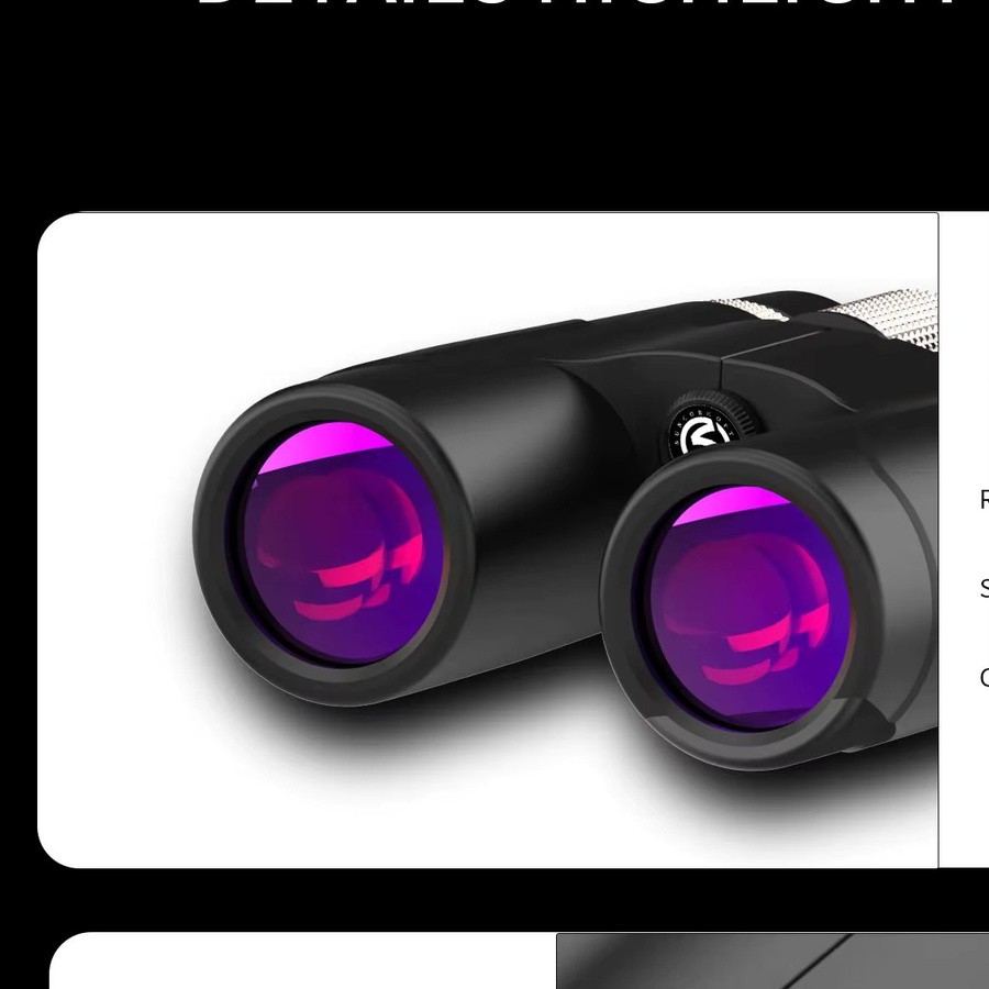 Suncore Fernglas 10x42 in Schwarz für Vogelbeobachtung und Reisen - Bild 5