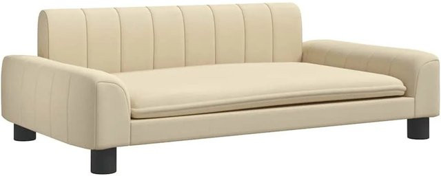 vidaXL Hundebett Sofa in Creme mit Stoffbezug, B/T/H: 90 x 53 x 30 cm - Bild 1