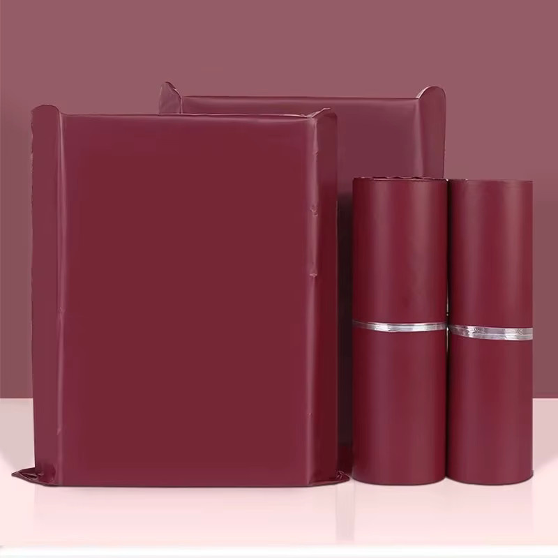 50 Stück Relchoor Biologisch Abbaubare Versandtaschen Selbstklebend, Wasserdichte Mailing-Beutel für Kleidung, Braun und Rot - Bild 4