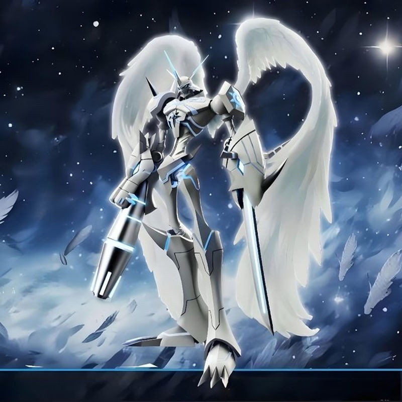 Bandai Digimon Abenteuer Omegamon Merciful Modus Actionfigur aus Kunststoff, weiß, Höhe: 20 cm - Bild 1