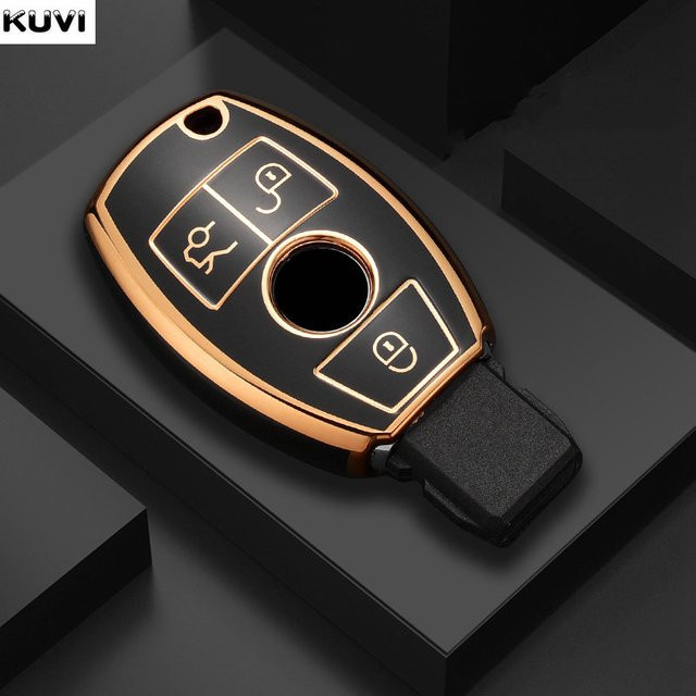 Kuvi Smart Schlüsselanhänger Fall Abdeckung aus TPU für Mercedes Benz W205 W213 W204 W176 W212 W177 GLC CLA AMG A B C E S G Klasse - Bild 1
