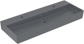 Villeroy & Boch Waschtisch Memento 2.0 in Grau, rechteckig, mit 2 Hahnlöchern und ohne Überlauf, Breite: 120 cm, Tiefe: 47 cm - Bild 1