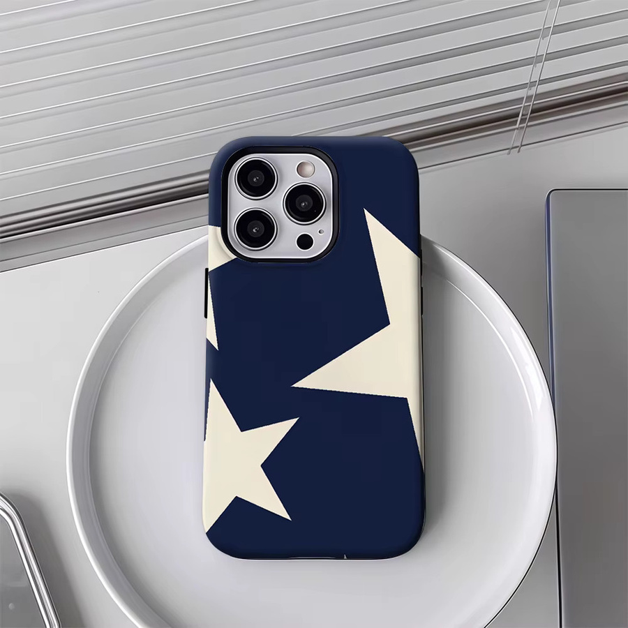 Potdemiel Navy Star Handyhülle für iPhone 17 16 15 14 13 Pro Max Plus, Robuste Einzel- und Doppelschichtige Magnetische Schutzhülle in Blau - Bild 3