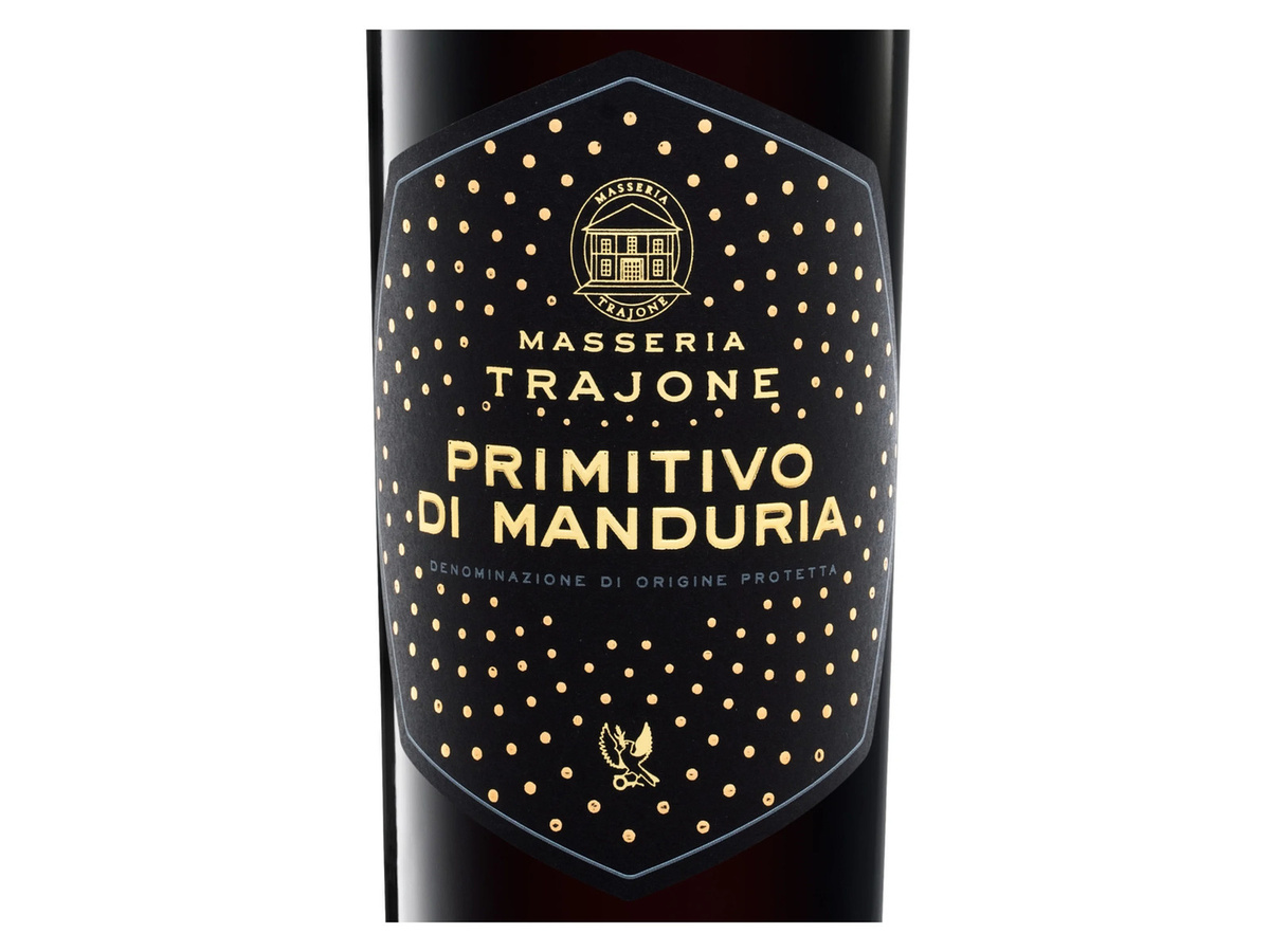 Masseria Trajone Primitivo di Manduria DOP halbtrocken Rotwein 2023 0,75 l - Bild 2