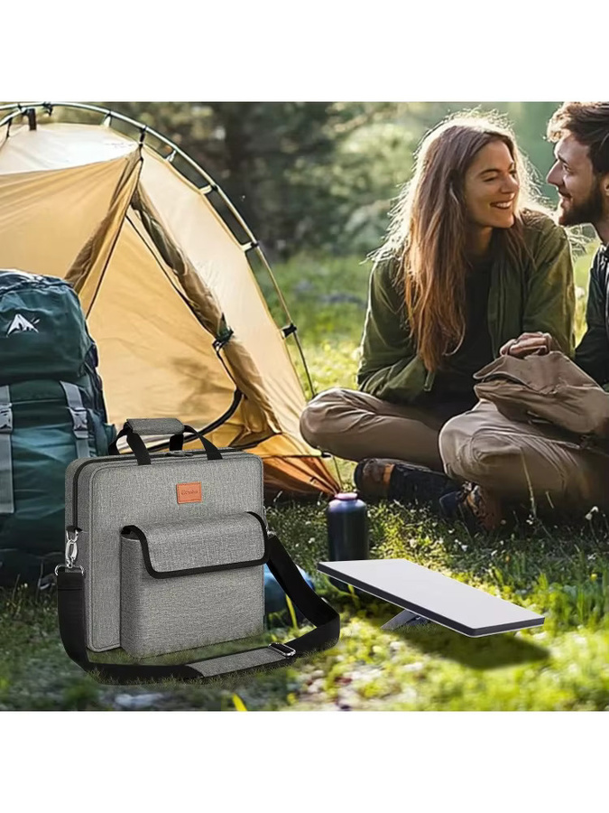 Starlink Mini Gehäuse mit Halterung und tragbarer Tasche für Netzteil und DC-Stromkabel in Schwarz und Grau - Bild 7