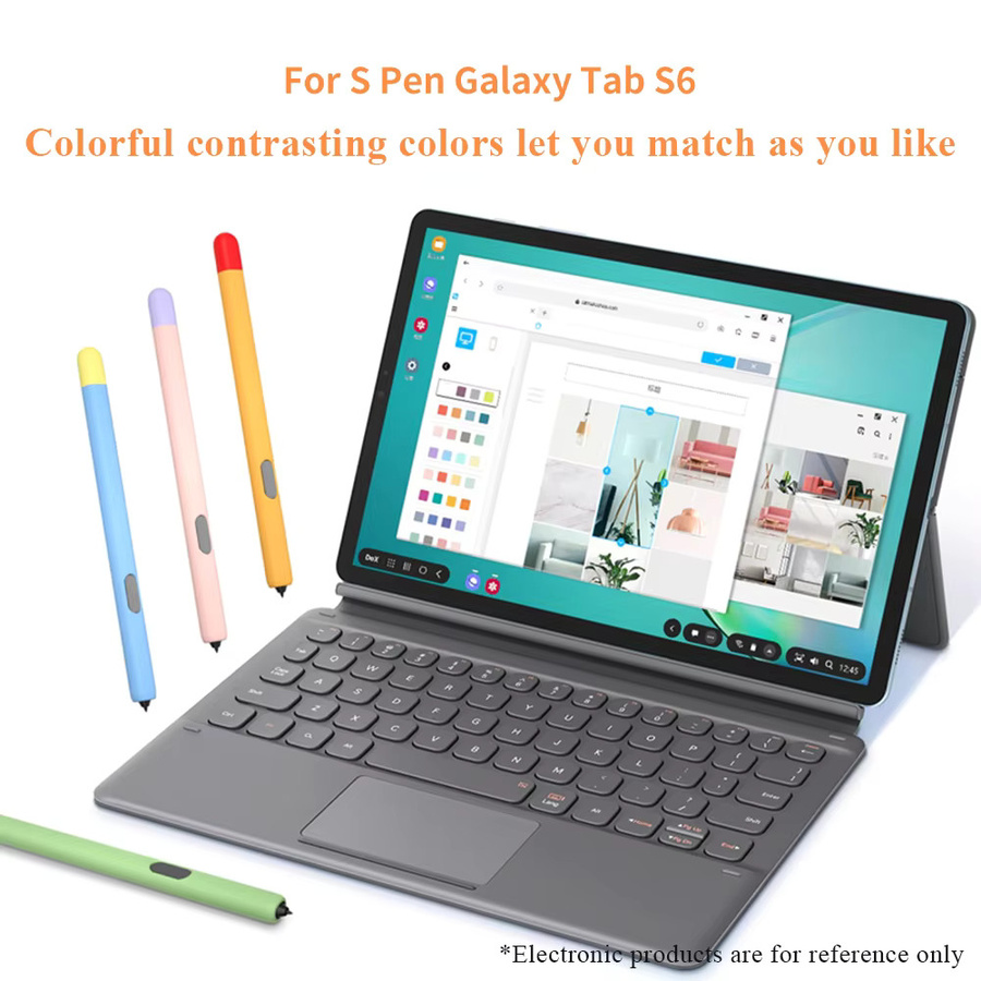 Silikonhülle für Samsung Galaxy Tab S6 Pencil als rutschfester Schutzüberzug in Kontrastfarben - Bild 2