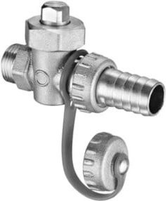 Schell Füll- und Entleerungskükenhahn G 3/8 AG mit Sicherheitsventil aus Messing in Silber - Bild 1