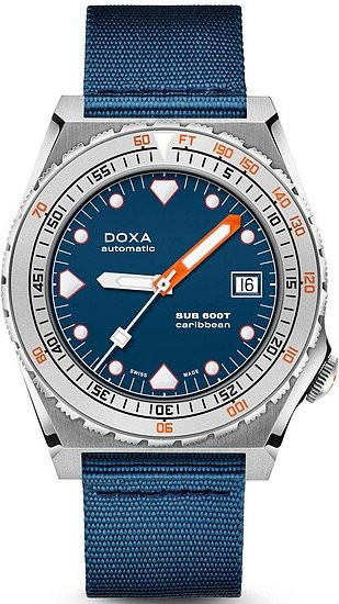 Doxa Armbanduhr SUB600T Caribbean, Automatik, Edelstahl, Blau, 40 mm, Unisex - Bild 1