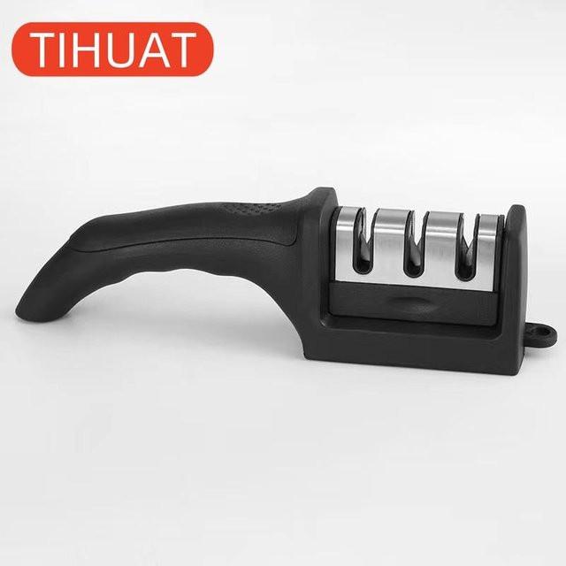 TIHUAT Messer- und Scheren Schleifgerät aus Keramik und Kunststoff in Schwarz, Rot, Grün oder Grau - Bild 1