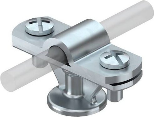 OBO Bettermann Leitungshalter 113 Z8-10 aus Zinkdruckguss in Silber - Bild 1