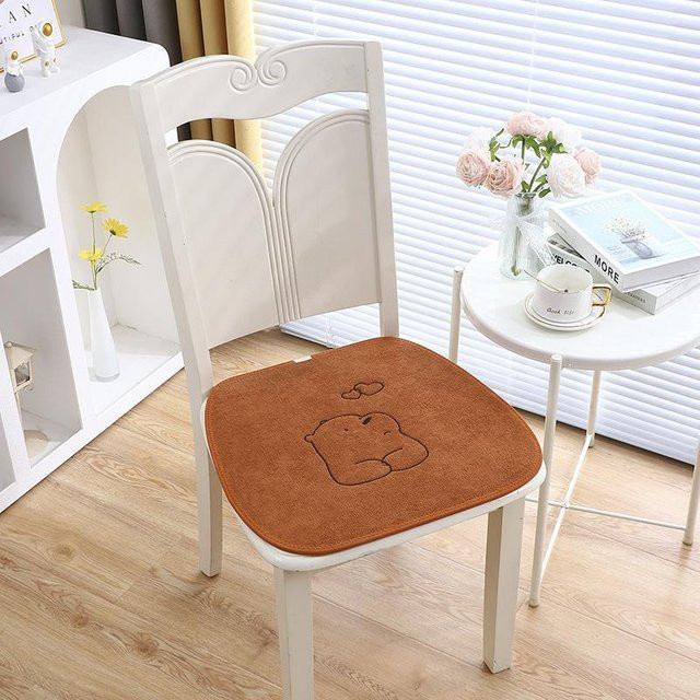 4er-Set quadratische Hockerkissen aus Samt von Yiran Furniture mit Bindebändern, B/B: 44 x 30 cm - Bild 1