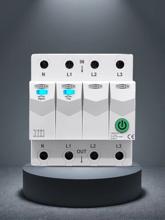 TOMZN 4er Set WLAN-Schutzschalter Smart RCD mit Timer-Countdown-Relais und Statusanzeige, 63A, Weiß - Bild 2