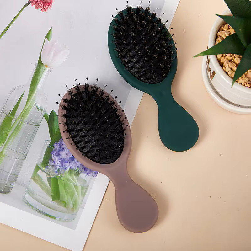 Haarbürste aus Wildschweinborsten, oval, Unisex - Bild 3