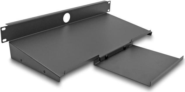 DeLOCK 66749 Rack Tastaturablage in Schwarz und Grau - Bild 1