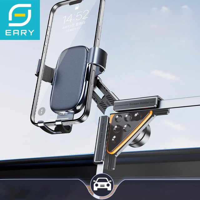 EARY Auto-Handyhalterung 360 Grad verstellbar für Tesla Model 3 und Model Y, kompatibel mit iPhone 17 16 15 14, Schwarz - Bild 1
