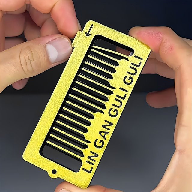 soulbao 3D-gedruckter Dekompressionskamm, musikalisches Klangspielzeug, Pilztaschenanhänger - Bild 1