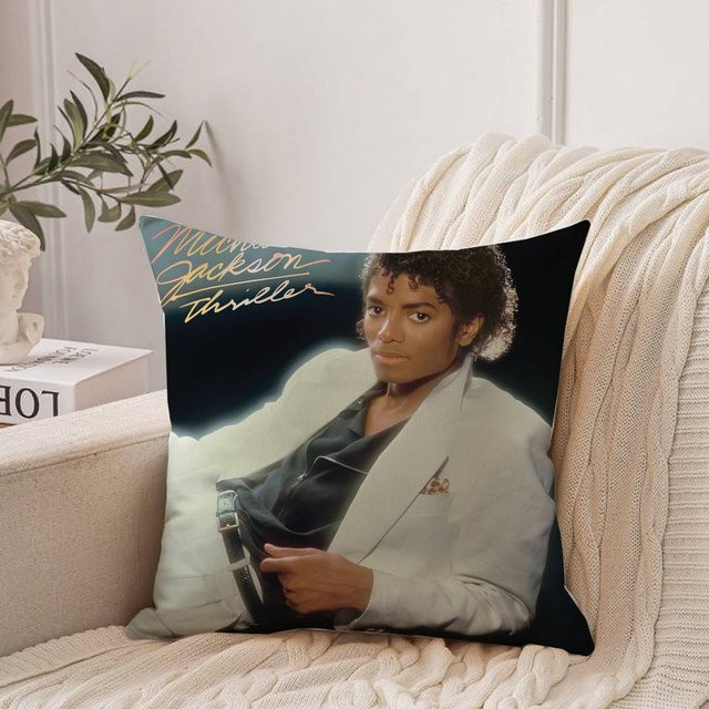 MGHNG Pillow Kissenbezug Tänzer Michael Jackson Design, Farbe: Schwarz, B/T/H: 40,64 x 40,64 x 0 cm - Bild 1