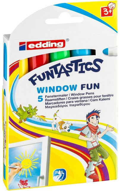 edding Funtastic Window Fun 5er Set Fensterstifte in Multicolor - Bild 1